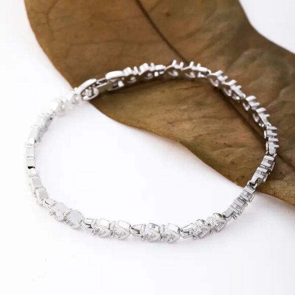 925 Sterling Silver 7" Womens 2ct Diamond Tennis Bracelet Ladies New Jewelry - Picture 4 of 5